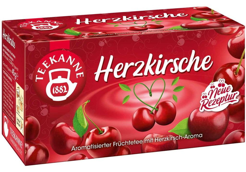 TEEKANNE 078470 TEEKANNE Herzkirsche Tee 20 Portionen Imagen del producto 