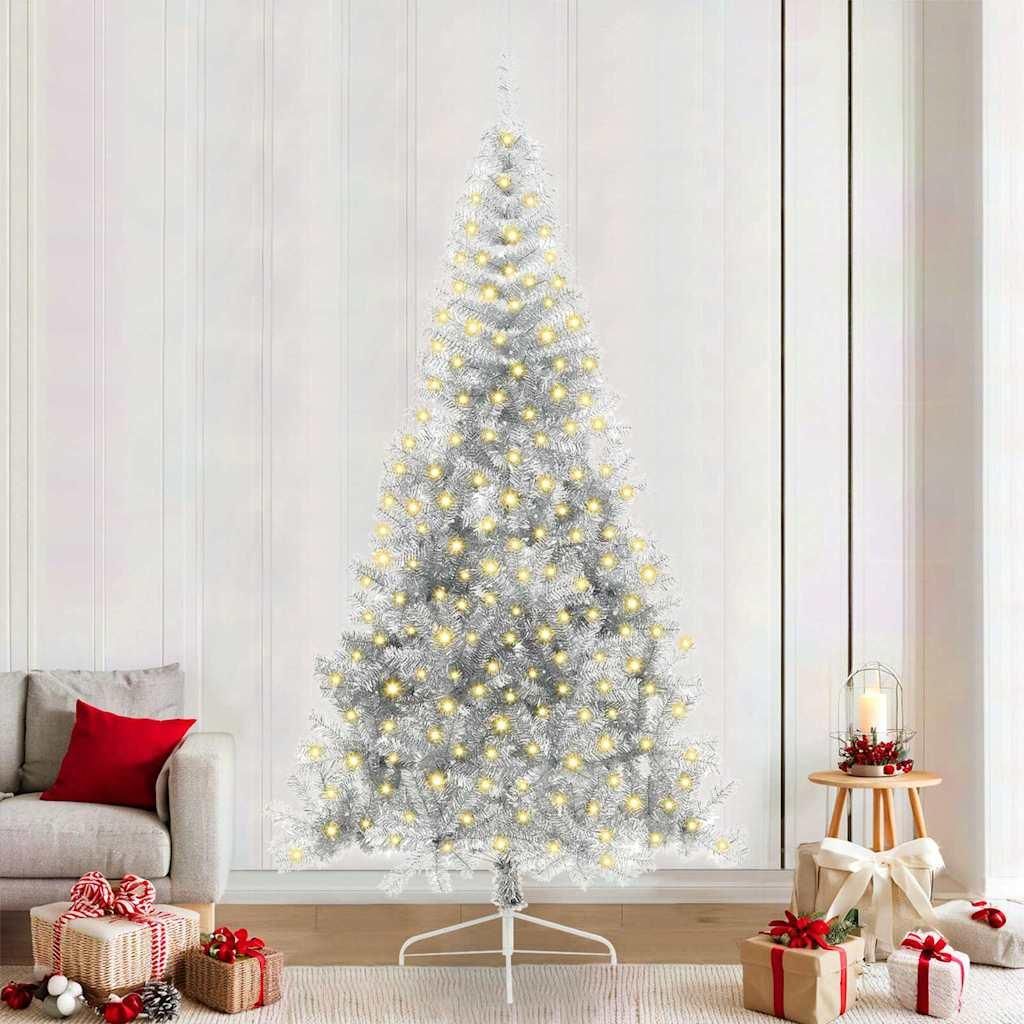 Best Möbel Künstlicher vorbeleuchteter Weihnachtsbaum Silber 240 cm PET - Künstliche Weihnachtsbäume Cloris Neu5221502 2parcel
