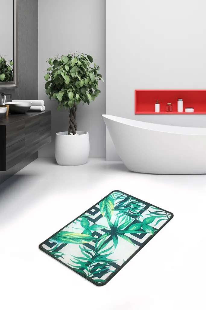 Mijolnir Botanic CHL1739 Tappetino Bagno 700g Colorato Micropoliammide