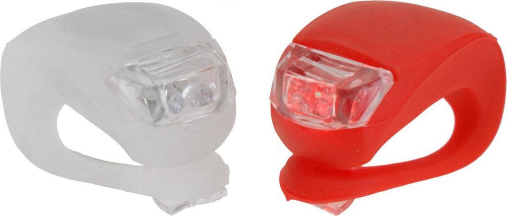 Eclairage vélo XQMax LED - Set de lampes - silicone - avant Image du produit 