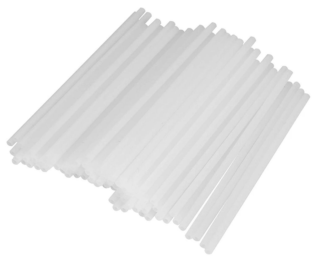 100 Stück Lutscherstiele, lebensmittelecht, hitzebeständig, BPA-frei, glatte Kanten, vielseitig einsetzbar, weiße Papierstiele, 15 cm, ideal fü...