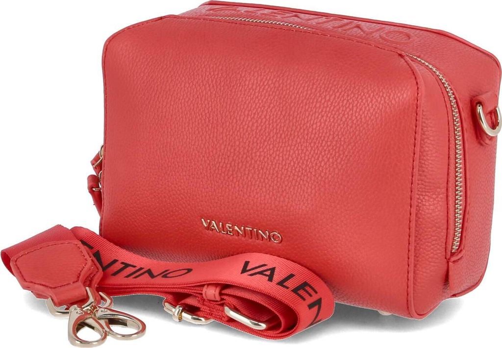 Valentino Bags Damen Camera Bag/ Umhängetasche PATTIE Rot Gold Kunstleder -