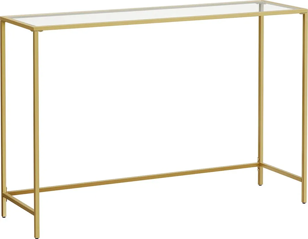 Console dorée transparente : gagnez de la place avec élégance et style