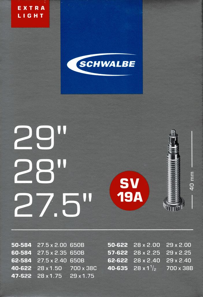 Schwalbe SV 19A 29 Zoll Extra Light Schlauch Sclaverand Produktbild 
