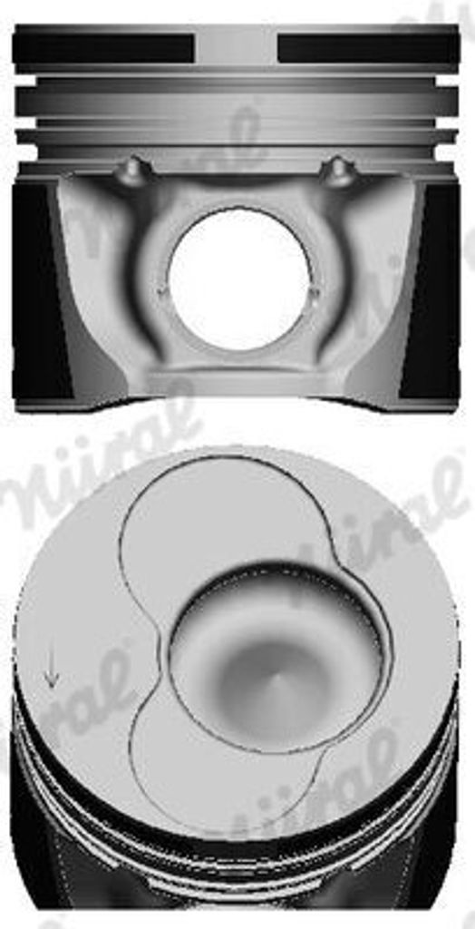 NÜRAL 87-114900-80 Kolben für VW POLO (9N) Lupo (6X1, 6E1) Fox Schrägheck (5Z1, 5Z3, 5Z4) POLO (6N2) Polo Limousine (9A4, 9A2, 9N2, 9A6) für AU...