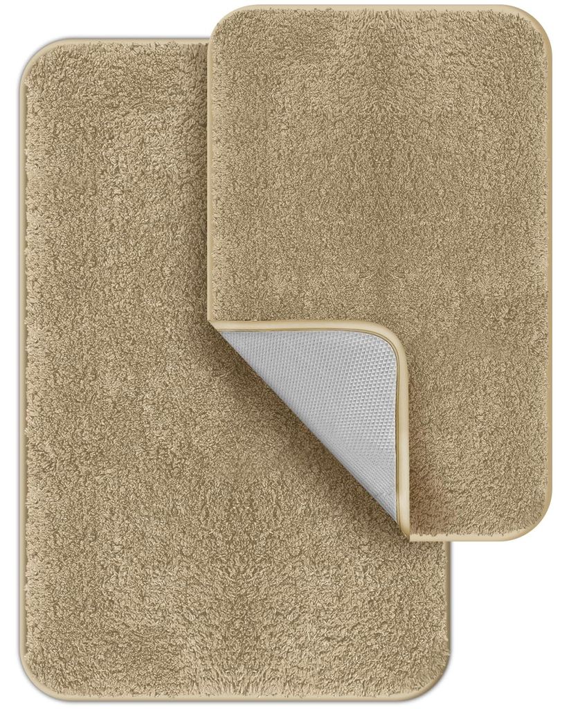 Badezimmermatten-Set, 2-teilig: rutschfeste, waschbare Badematte, saugfähige und schnelltrocknende Duschmatte, getuftetes Garn, sehr weich, 40 x 6...