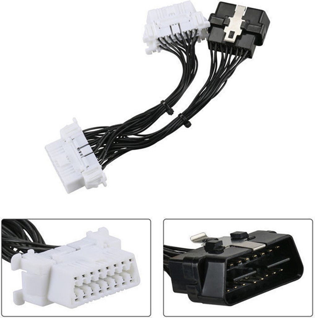 A03 OBD2 Splitter Kabel Adapter – 16-Pin OBD II Verlängerung Y-Kabel für KFZ, passend für Honda & Toyota