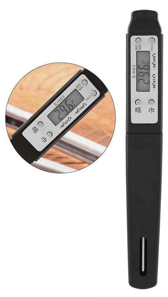 Küchenthermometer digital -50 bis 300℃ Edelstahl Sonde Produktbild 