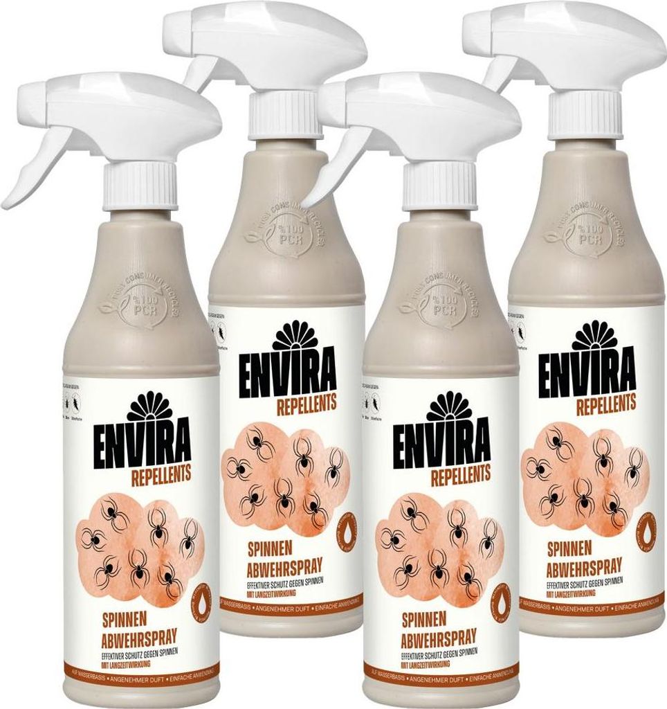 Envira Spinnen Abwehrspray im Vorteilspack 4x500ml