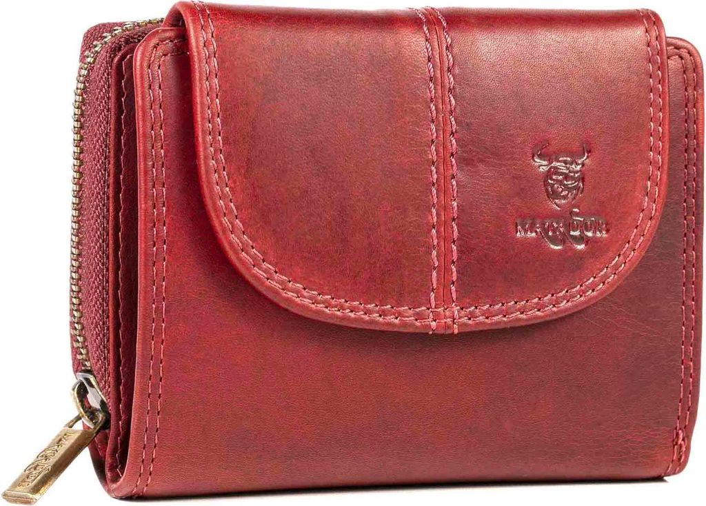 MATADOR SARAGOSSA Leder Damen Geldbörse Portemonnaie Rot Produktbild 