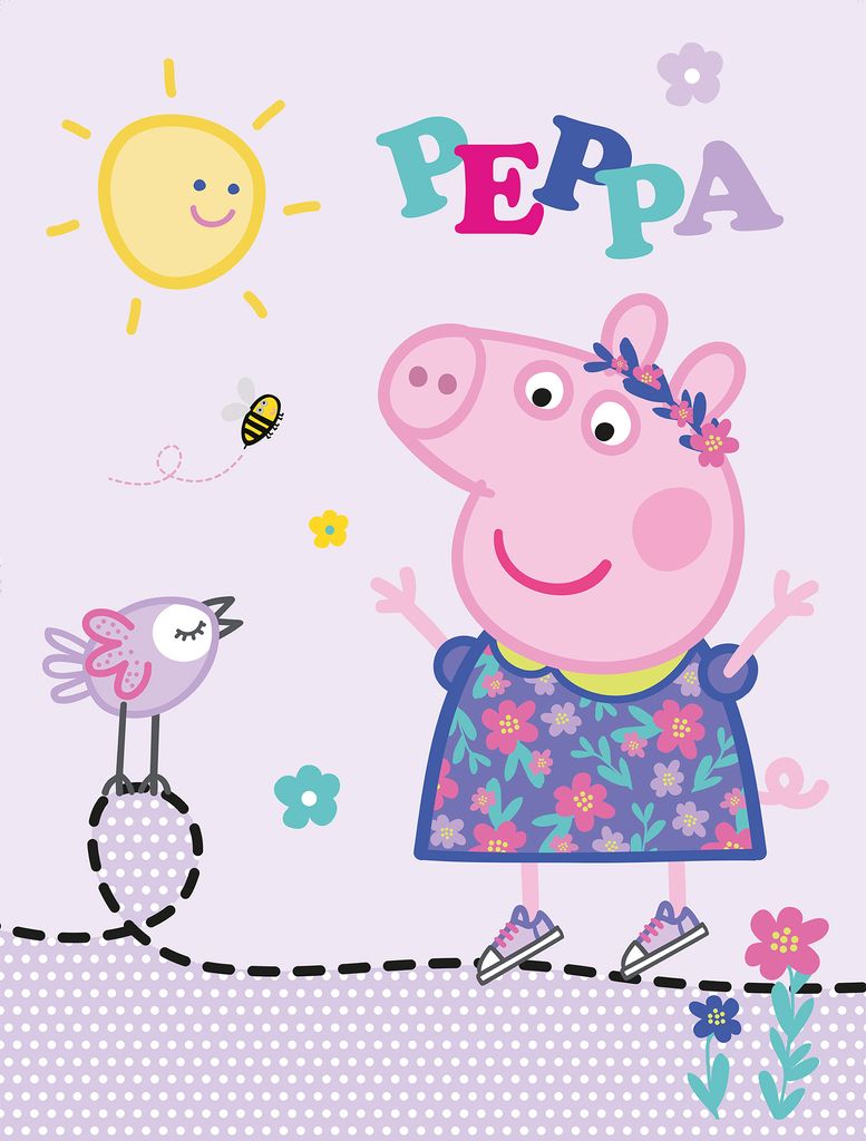 Kinderteppich Peppa Wutz Pig Happy 100x133 cm