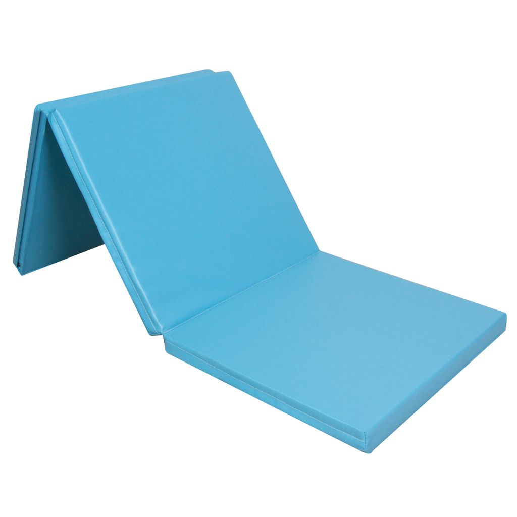 Cclife Weichbodenturnmatte klappbar Gymnastik Sportmatte blau in