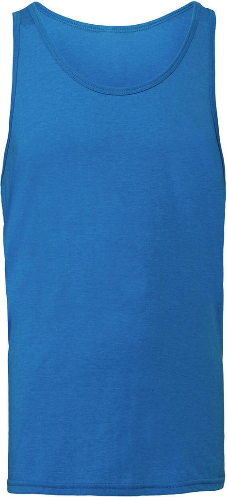 Bella Uni Tank Top Rundhals Lang Muskelshirt Ärmellos Achselshirt, Größe:XL, Farbe:True Royal