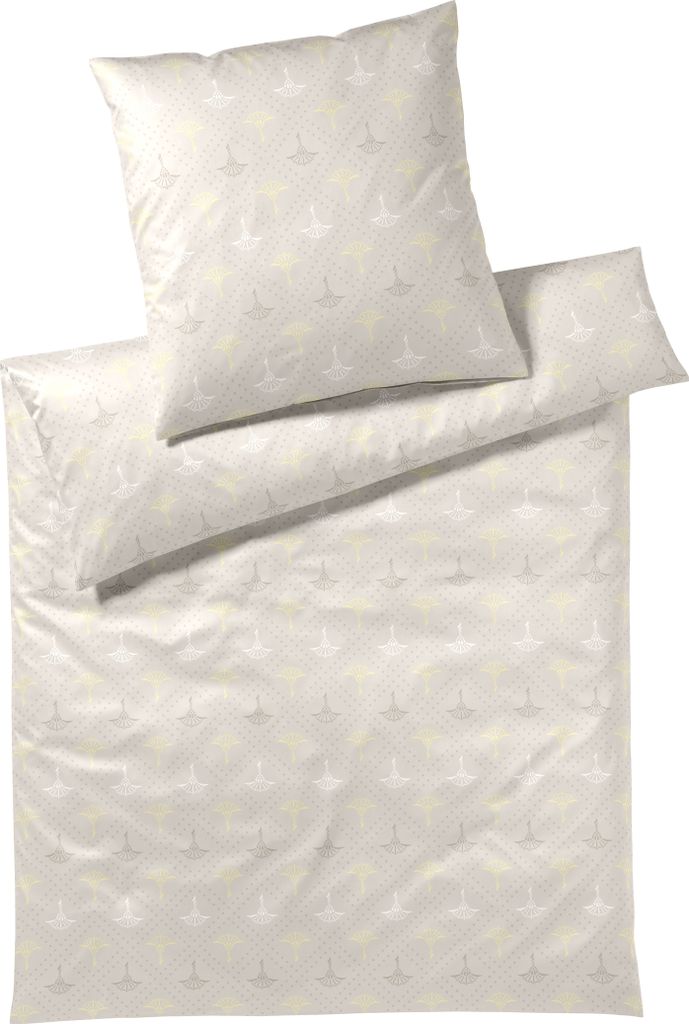 JOOP! Mako-Satin-Bettwäsche-Garnitur Cornflower Charm Farbe Vanilla Größe 200x220+2x40x80