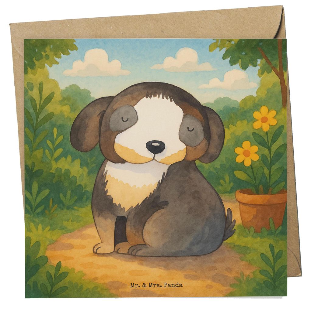 Mr. & Mrs. Panda Grußkarte Hund Entspannen Design - Weiß - Geschenk, faltkarte, Glückwunschkarte, Klappkarte, Entspannt, Liebe, Süß, Sprüche,...