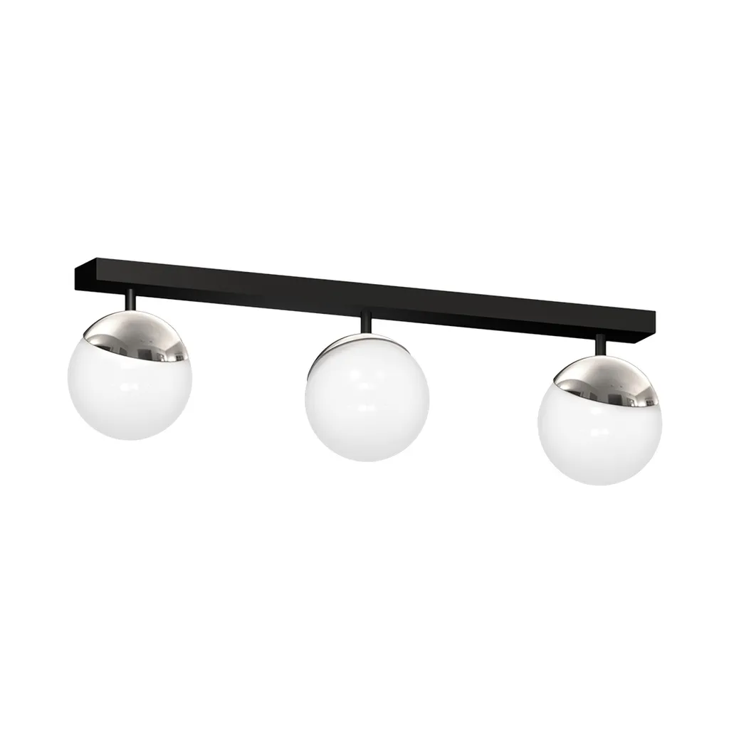 Plafonnier SFERA MLP8873 Milagro 3x40W, luminaire design boule noire