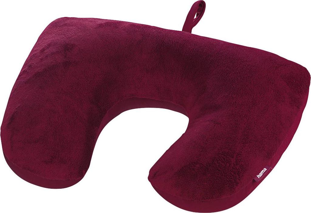 hama Nackenhörnchen 2in1, beere flauschiges Reisekissen und Produktbild 