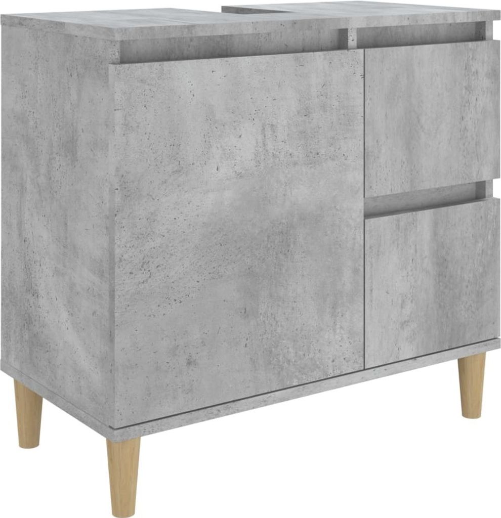 Badschrank Betongrau 65x33x60 cm Holzwerkstoff