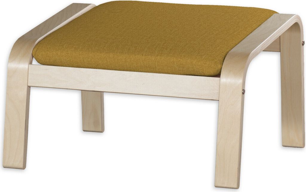 Dekoria Bezug für Poäng Hocker, senfgelb, Hocker Poäng