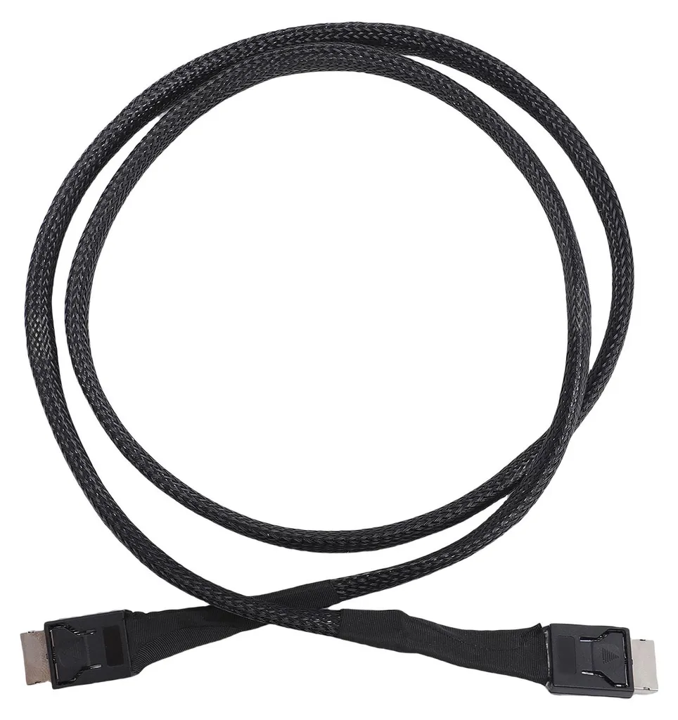 Câble SFF-8611 4i vers PCIe 4.0 64 Gbps SSD OCuLink avec Gaine Nylon 1m
