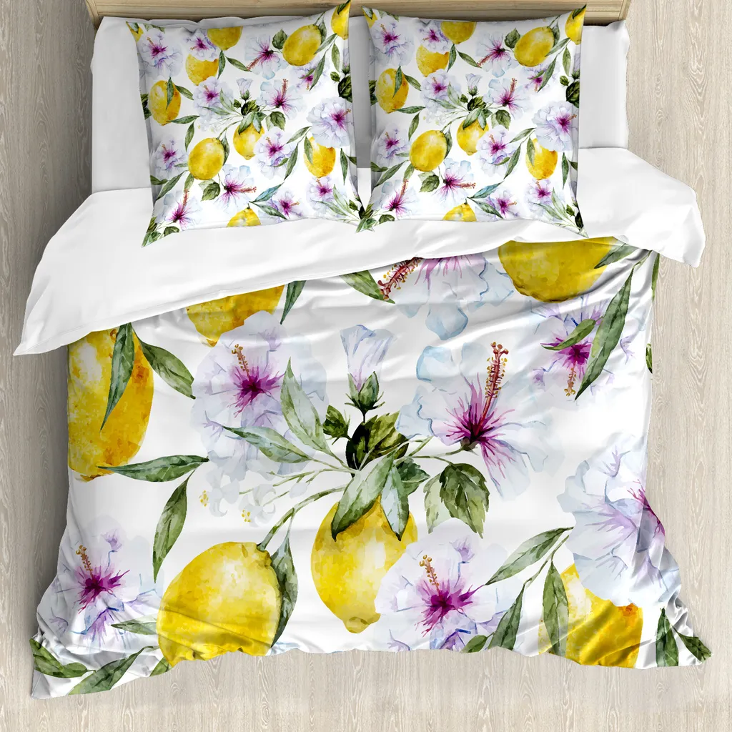 Copripiumino ABAKUHAUS 200x200 Floreale: Comfort Antiacaro e Colori Vivi