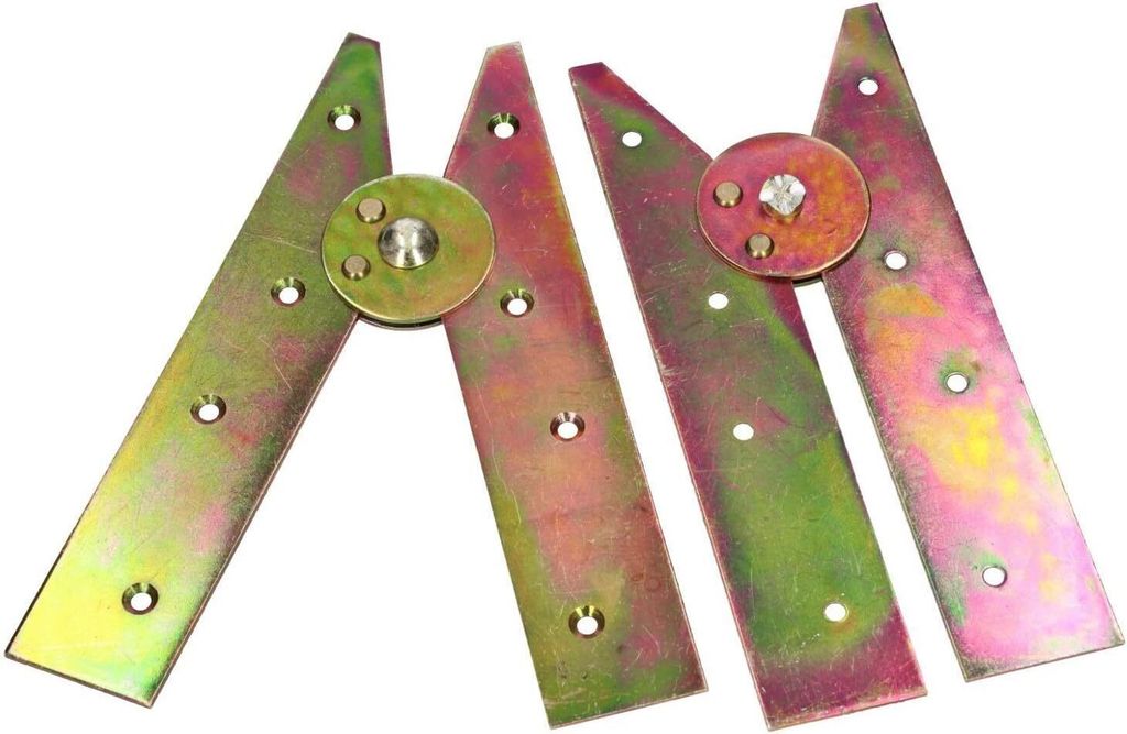 KOTARBAU Leiterband 2.Stück Leiterscharniere 200 mm Gelb Verzinkt Stehleiterband Klappleiterband Band Öffnung Ohne Haken Leiterscharniere Scharniere