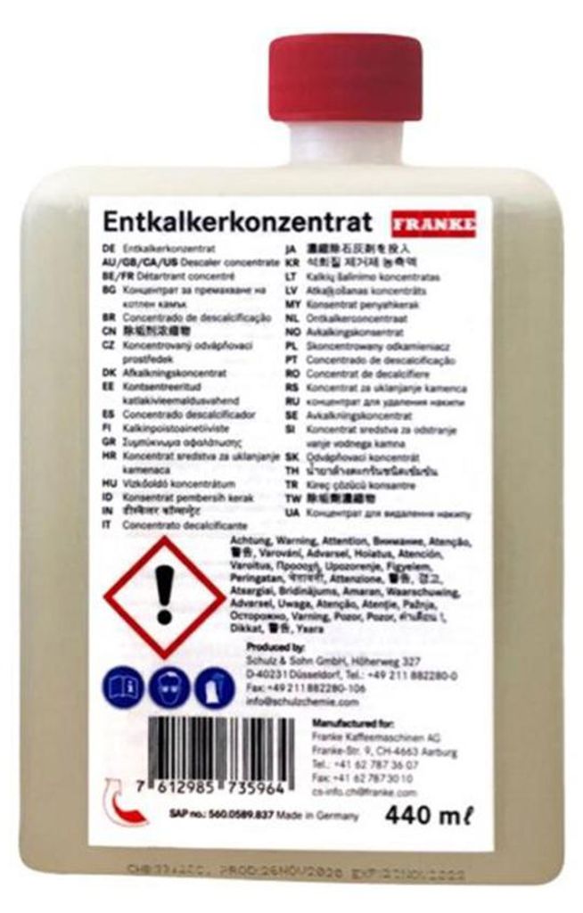 Franke Entkalkerkonzentrat, 440 ml (Entkalker für Franke Produktbild 