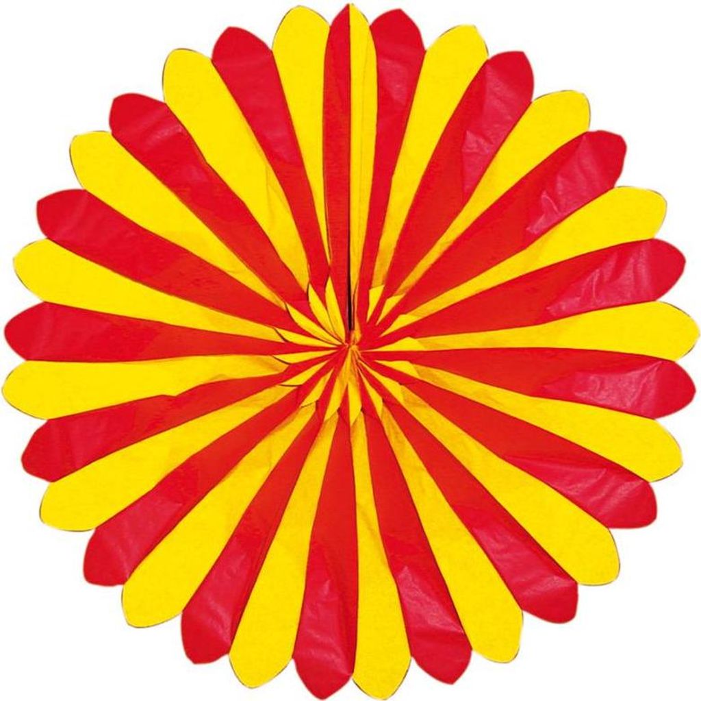 Dekofächer Rot/Gelb 35cm, schwer entflammbar