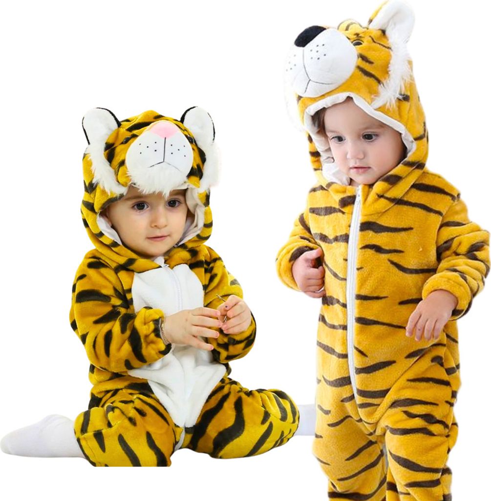 Onesie Kigurumi Romper Schlafanzug Kostüm für Baby Tiger: 85 - 90cm