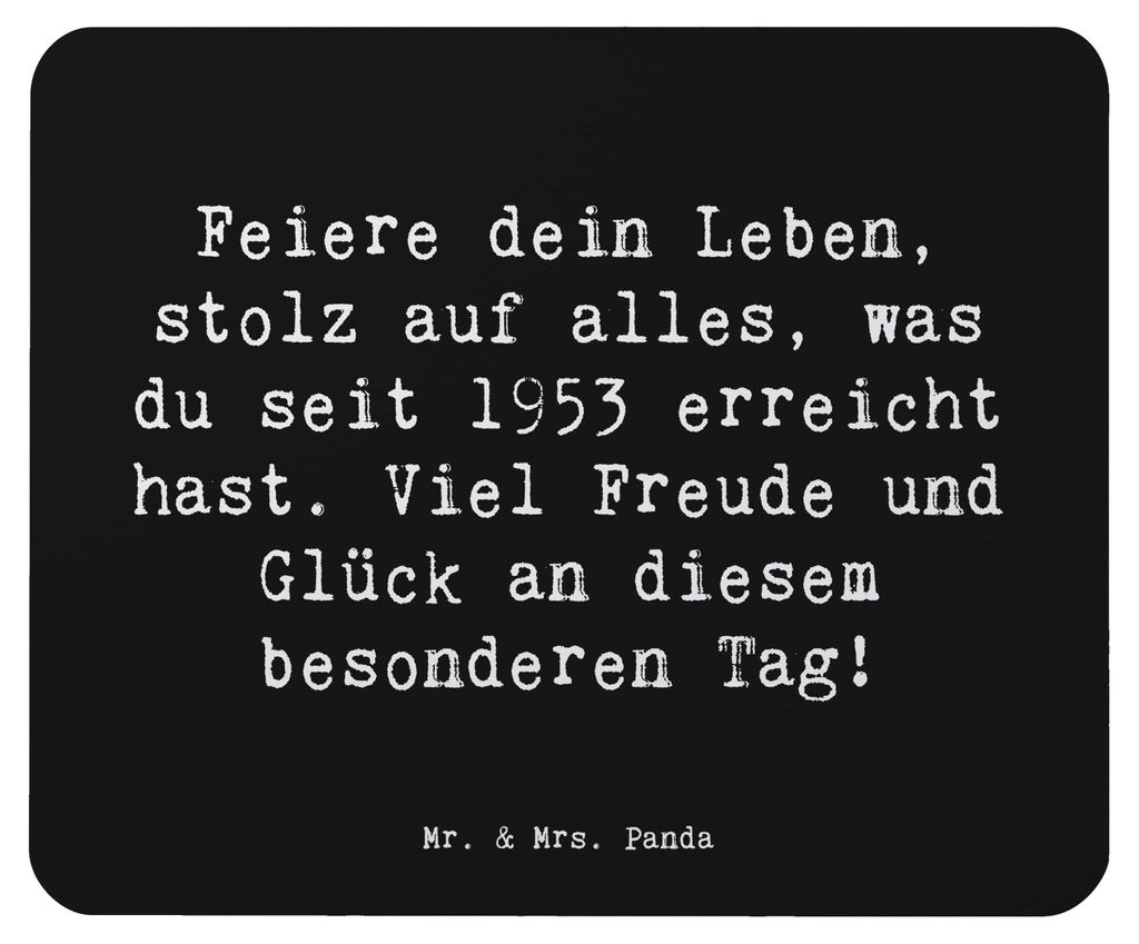 Mr. & Mrs. Panda Mauspad Spruch 1953 Geburtstag - Schwarz - Geschenk, Geboren am, besondere Tag, Happy Birthday, Feiere dein Leben, pc, stolz auf a...