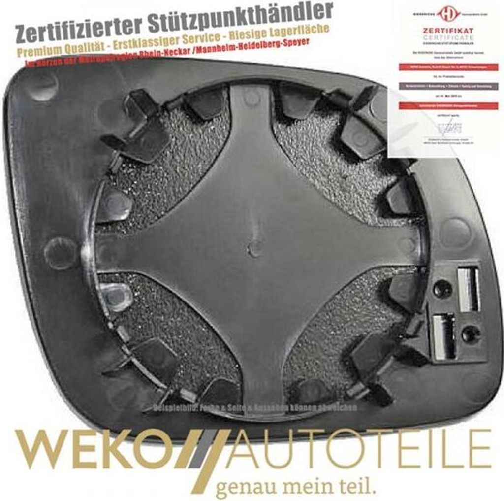 Spiegelglas Außenspiegel rechts DIEDERICHS 7805124 für SKODA