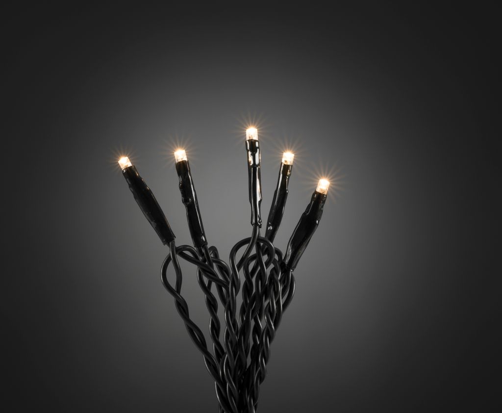 Konstsmide - Micro LED Lichterkette, 35 warm weiße Dioden, 24V Innentrafo, grünes Kabel ; 6352-120