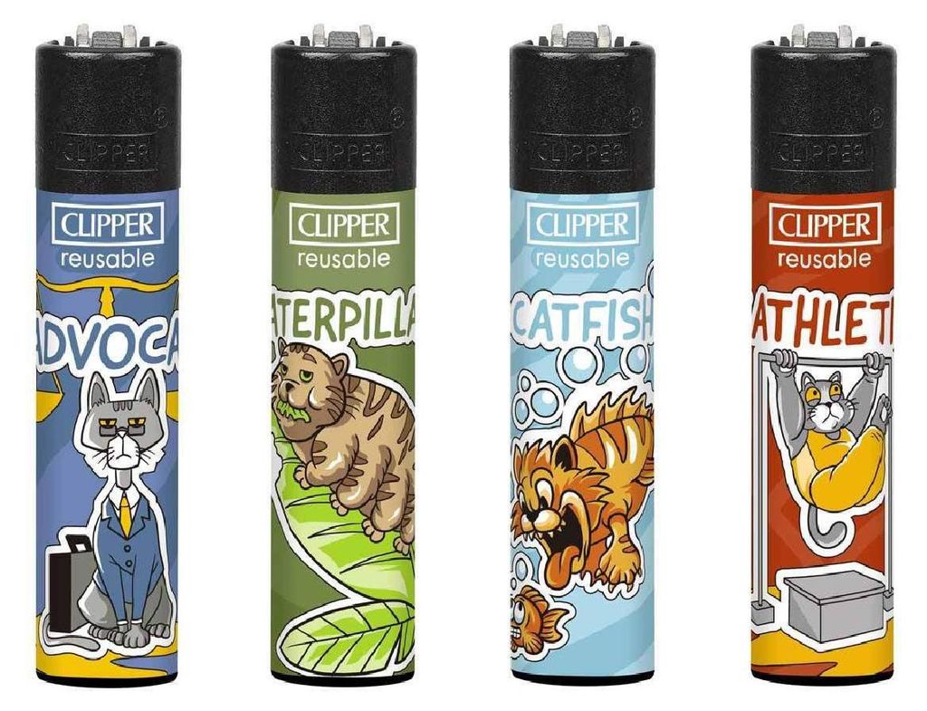 Clipper Feuerzeug 4er Set Catz Produktbild 