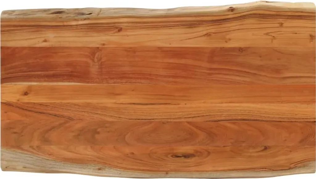 Piano del tavolo 100x60x2,5 cm rettangolare in legno massiccio d'acacia con bordo in legno