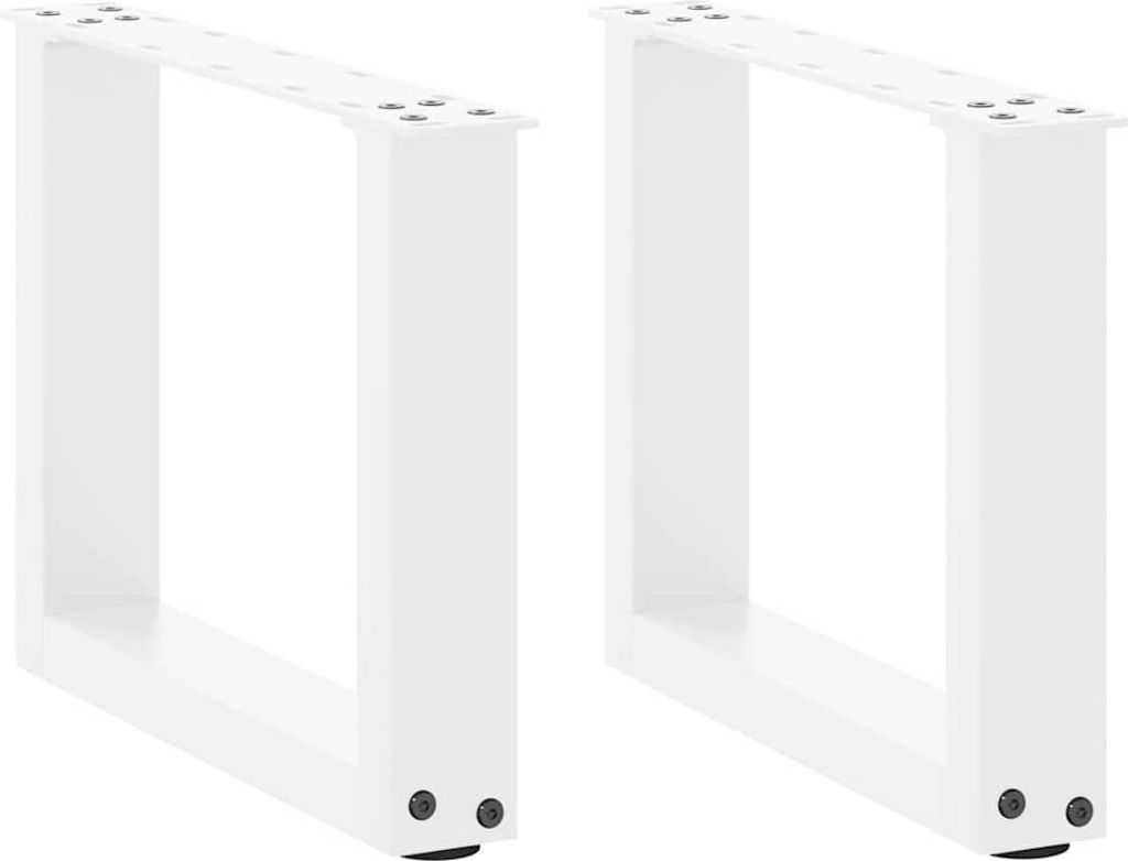 Stabli Möbel Couchtischbeine U-Form 2 Stk. Weiß 30x(30-31) cm Stahl - Tischbeine CC7613617 1parcel