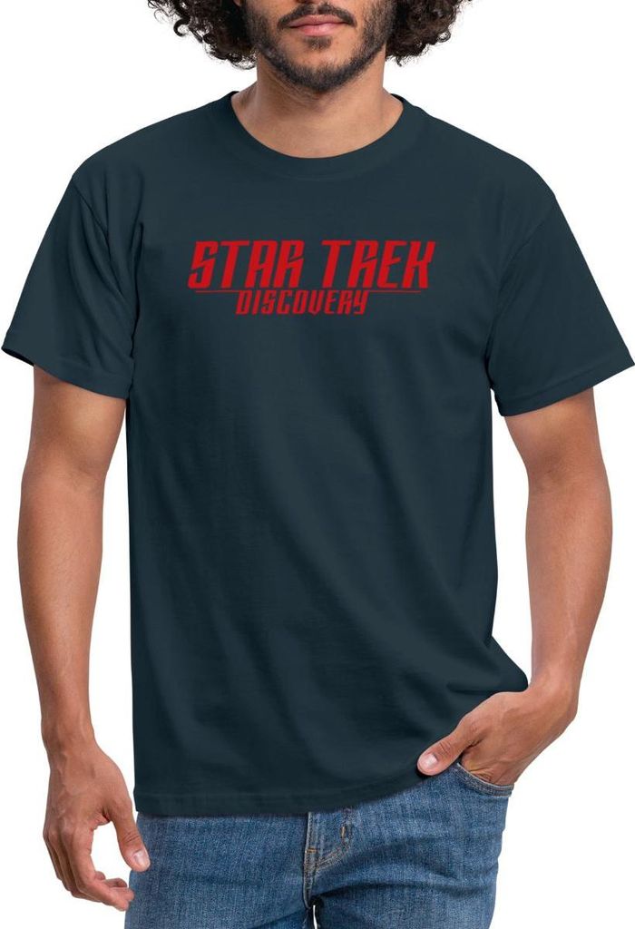 Spreadshirt Star Trek Discovery Logo Männer T-Shirt, XL, Navy