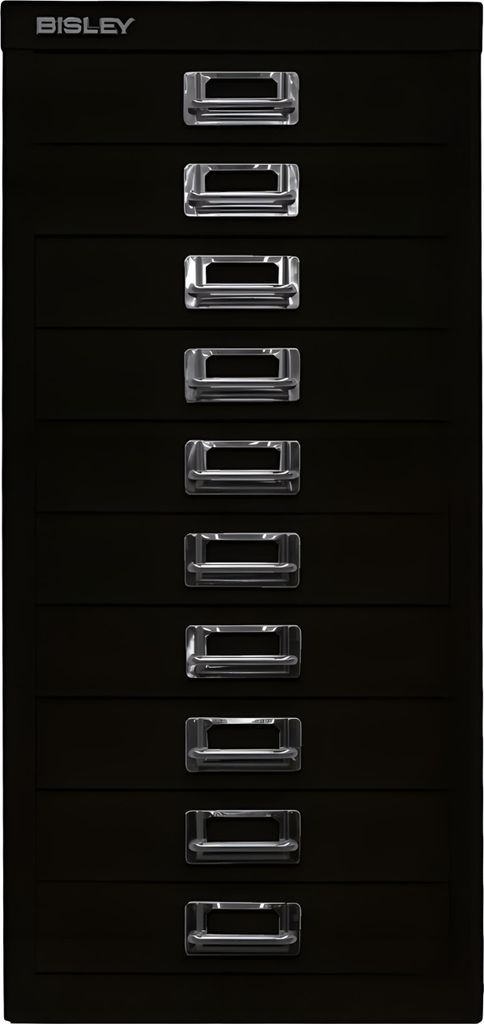 BISLEY MultiDrawer L2910 Schubladenschrank schwarz 10 Schubladen 27,8 x 38,0 x 59,0 cm