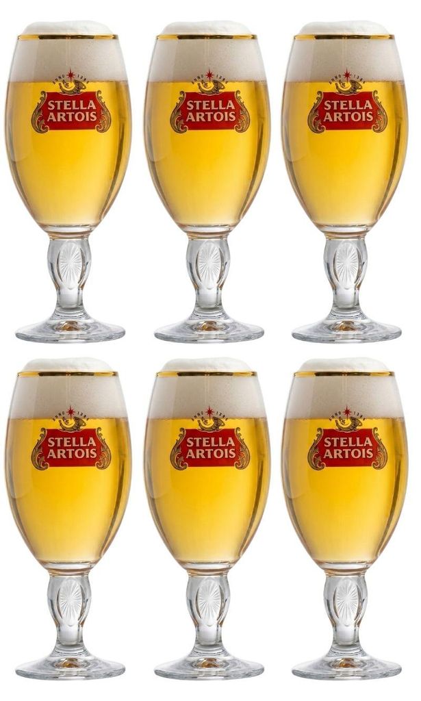 Sklenice na pivo Stella Artois – kalich – 330 ml – 6 kusů Obrázek produktu 