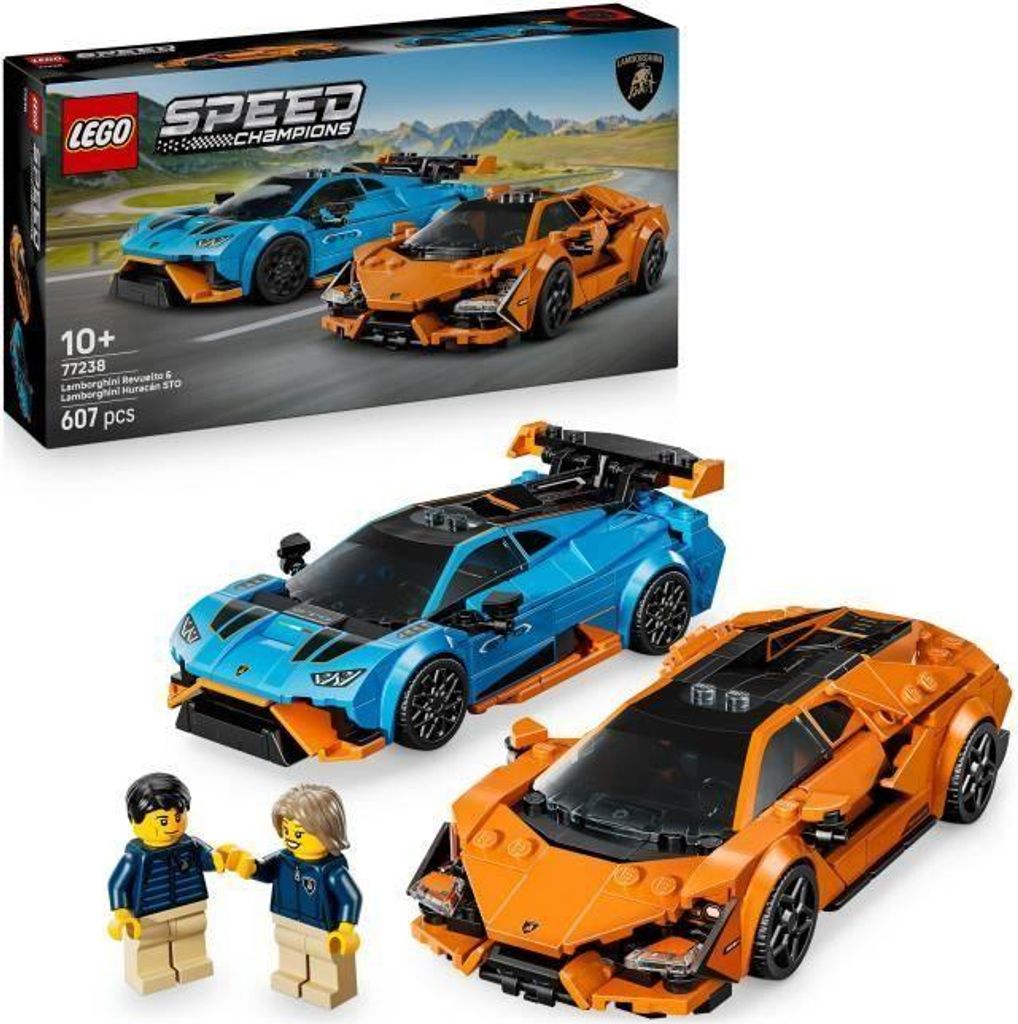 LEGO Speed Champions Lamborghini Revuelto & Huracán STO, 77238, 10+ Jahre, Spielzeugauto