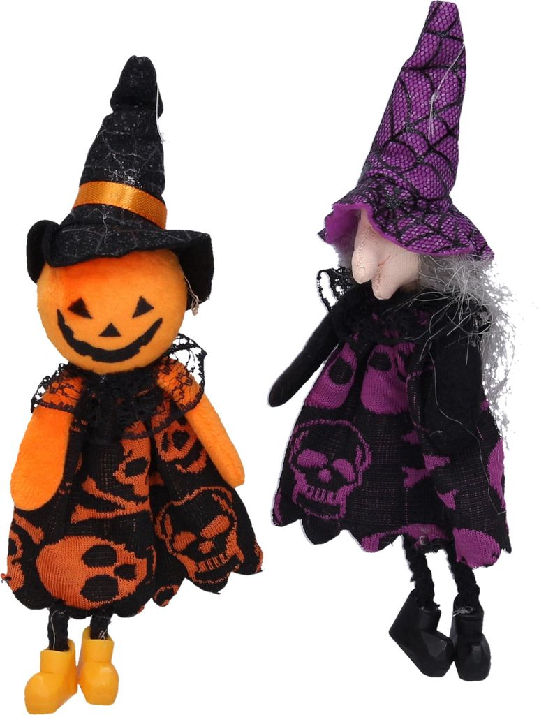 Halloween-Dekoration Hexe/Vogelscheuche zum Aufhängen 20 x 10 x 5 cm