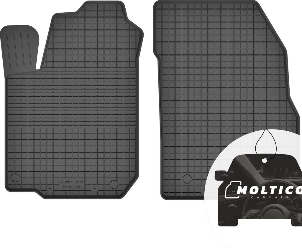 Vorne Gummimatten mit Rand Auto Fußmatten Gummi Automatten Passgenau 2-teilig Set - passend für Peugeot 5008 I 2009-2017