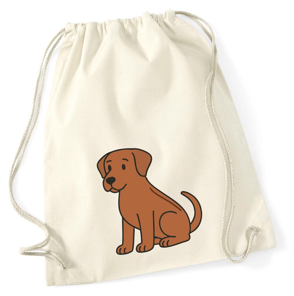 Huuraa Turnbeutel Rhodesian Ridgeback Comic Ridgey 12 Liter Natural Baumwolle Rucksack Geschenkidee