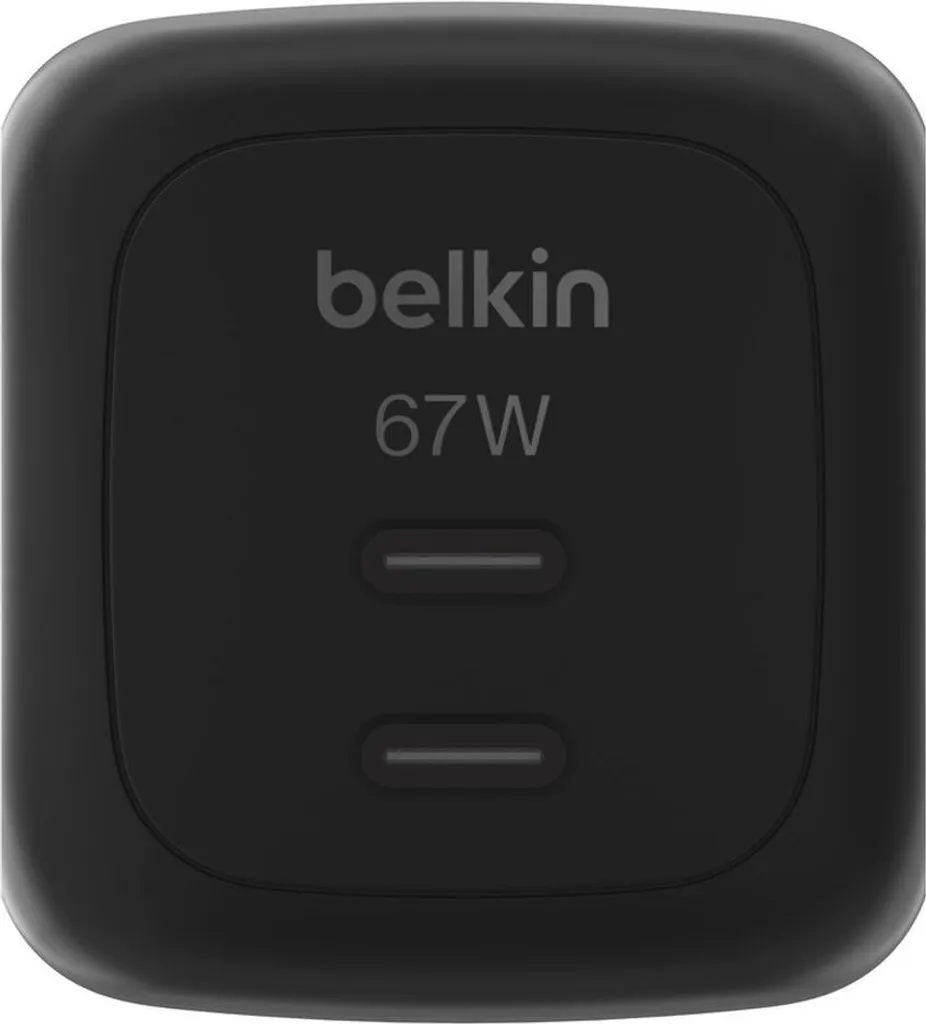 Chargeur double USB-C pour voyage Belkin WCH020kqBK 40W rapide noir