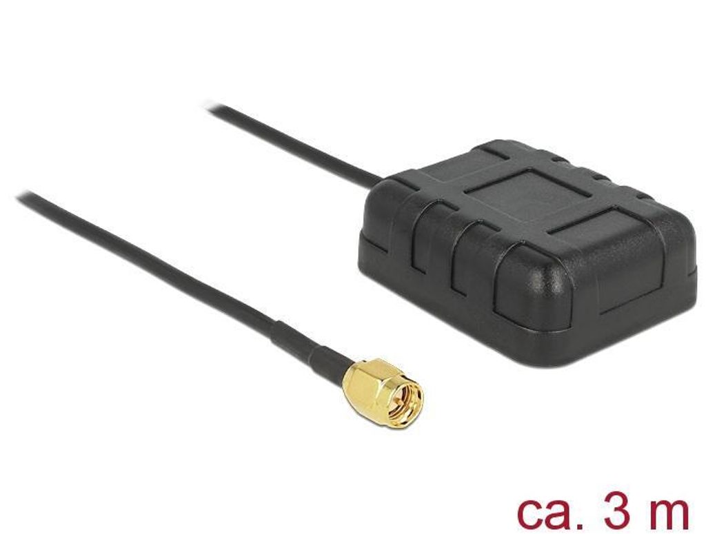 DeLOCK GNSS Beidou+GPS Antenne NL-290BG SMA Stecker 3 m, 60554