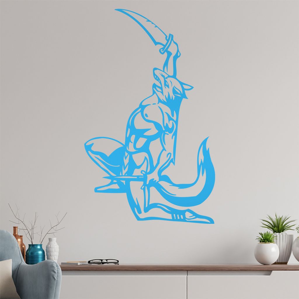 Fantasy Krieger Wandtattoo in 6 Größen - Wandaufkleber Wall Sticker - Dekoration, Küche, Wohnzimmer, Schlafzimmer, Badezimmer