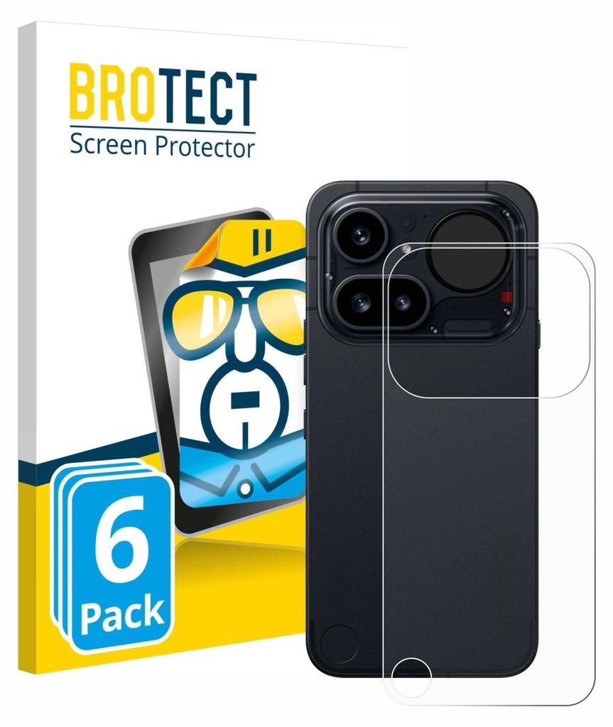 6x Für Nothing Phone (4a) Pro (Rückseite) Schutzfolie BROTECT Displayschutz Display Schutz Folie Klar Transparent