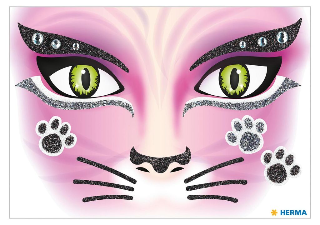Herma nálepky FACE ART Cat 1 list Obrázok produktu 