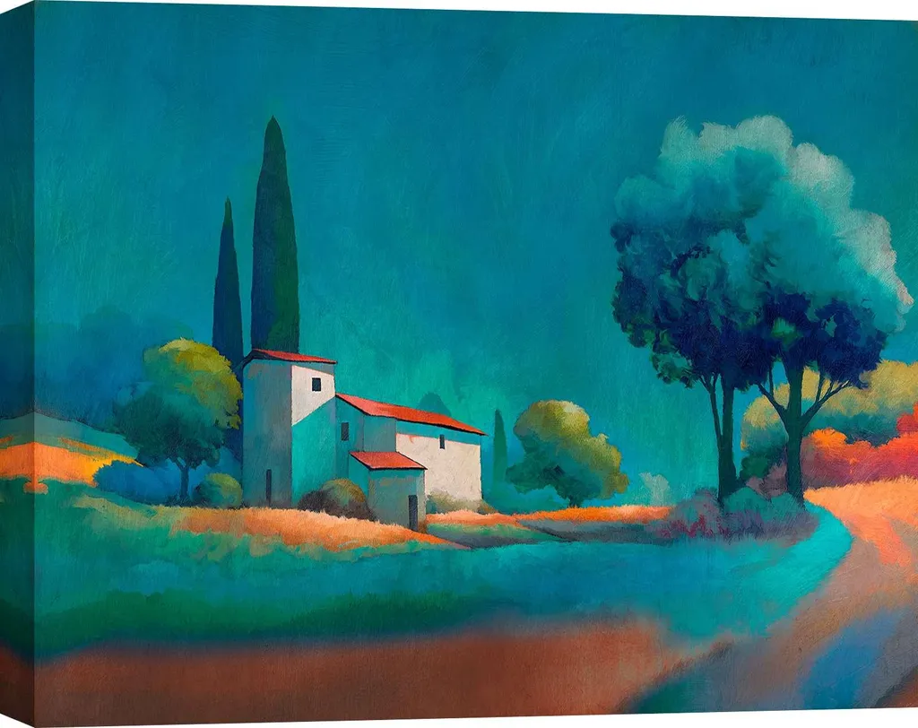Décoration murale paysage pour salon : Tableau Crépuscule 70x50 cm