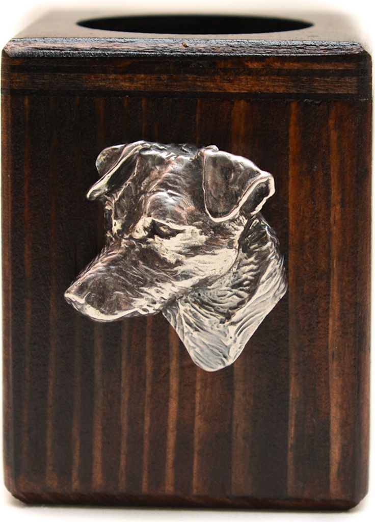Jack Russell Terrier - Holzkerzenständer mit Hund, einzigartiges Andenken an den Verlust eines Hundes, Handwerkskunst der Marke Art-Dog