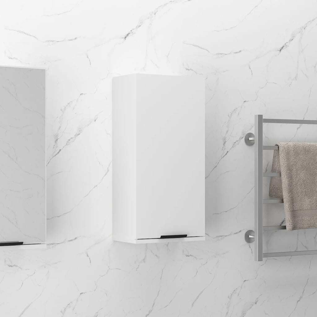 The Living Store Wand-Badschrank Weiß 32x20x67 cm